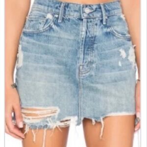 Mother Denim Skirt - Vagabond Mini Fray